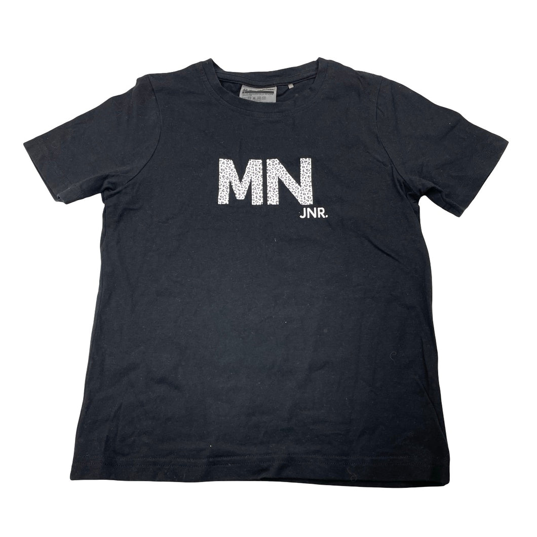 Girls MUSCLE NATION, black cotton tee / top, eUC, size 5,  