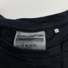 Load image into Gallery viewer, Girls MUSCLE NATION, black cotton tee / top, eUC, size 5,  