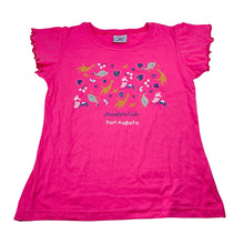Load image into Gallery viewer, Girls Australian Grown, pink cotton tee / top, kangaroo, EUC, size 8,  