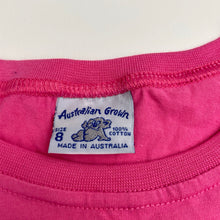 Load image into Gallery viewer, Girls Australian Grown, pink cotton tee / top, kangaroo, EUC, size 8,  