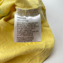 Load image into Gallery viewer, Girls Mango, yellow cotton tee / top, unicorn, EUC, size 6,  