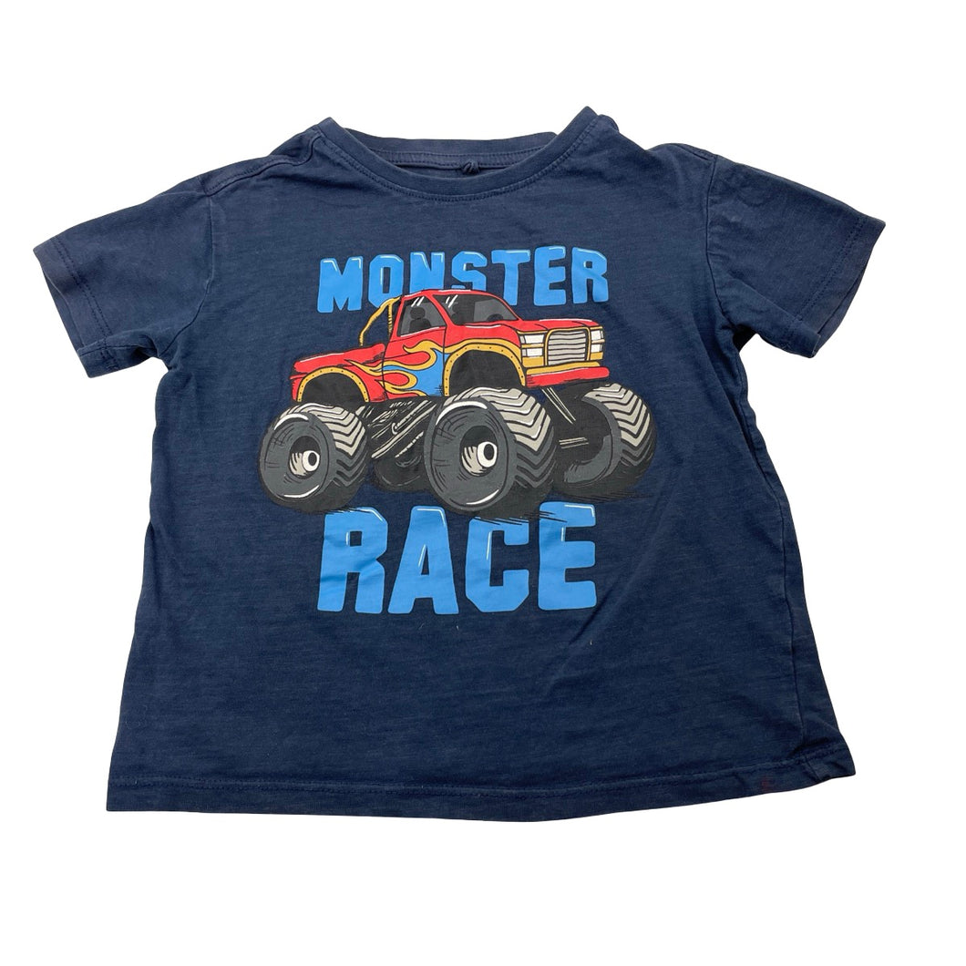 Boys Anko, cotton tee / top, monster truck, GUC, size 4,  