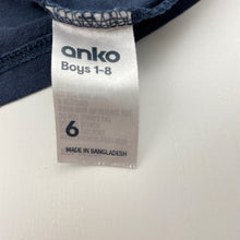Load image into Gallery viewer, Boys Anko, navy cotton singlet / tank top, EUC, size 6,  