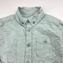 Load image into Gallery viewer, Boys Target, green linen / cotton long sleeve shirt, EUC, size 4,  