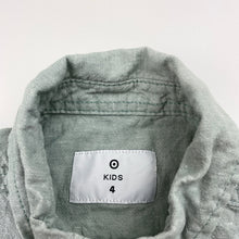 Load image into Gallery viewer, Boys Target, green linen / cotton long sleeve shirt, EUC, size 4,  