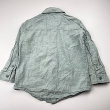 Load image into Gallery viewer, Boys Target, green linen / cotton long sleeve shirt, EUC, size 4,  