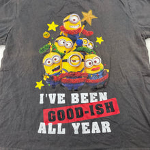 Load image into Gallery viewer, Boys MINIONS, Christmas cotton tee / top (discolouration on back), FUC, size 5,  