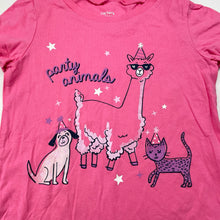 Load image into Gallery viewer, Girls Carter's, pink cotton te / top, cat &amp; dog, GUC, size 6,  
