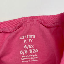 Load image into Gallery viewer, Girls Carter's, pink cotton te / top, cat &amp; dog, GUC, size 6,  
