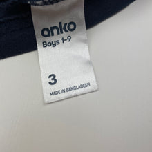 Load image into Gallery viewer, Boys Anko, navy cotton tee / top, car, GUC, size 3,  