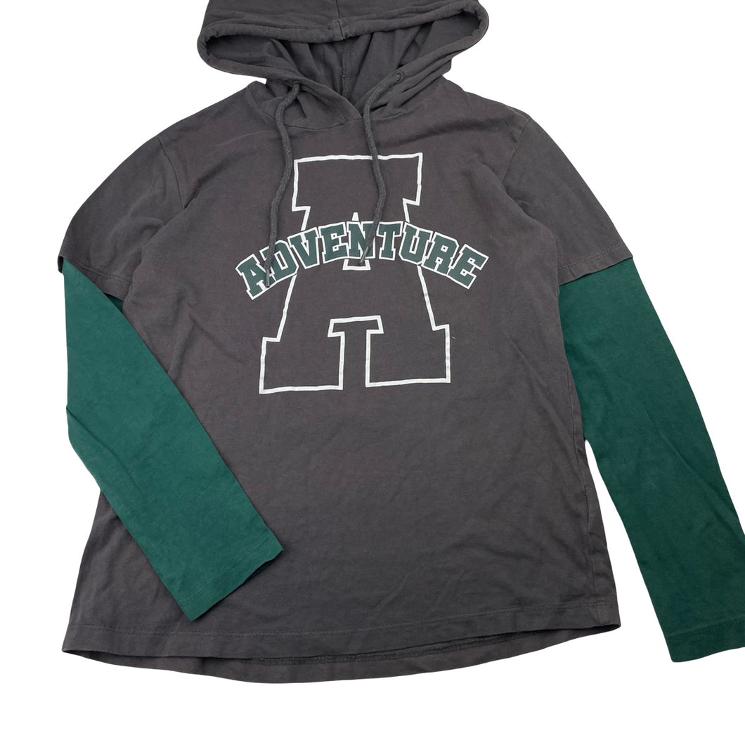Boys TILT, cotton hooded long sleeve tee / top, GUC, size 10,  