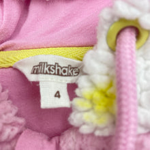 Load image into Gallery viewer, Girls Milkshake, lined floral fleece hooded jacket, GUC, size 4,  