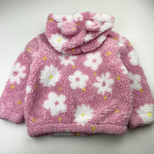 Load image into Gallery viewer, Girls Milkshake, lined floral fleece hooded jacket, GUC, size 4,  