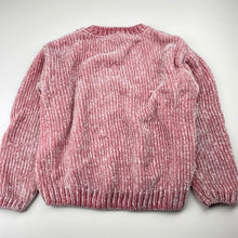 Load image into Gallery viewer, Girls Anko, pink chenille sweater / jumper (mark left sleeve), FUC, size 6,  
