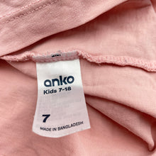 Load image into Gallery viewer, Girls Anko, pink coton long sleeve tee / top, GUC, size 7,  