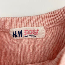 Load image into Gallery viewer, Girls H&amp;M, pink cable knit sweater / jumper, EUC, size 7-8,  
