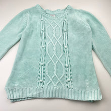 Load image into Gallery viewer, Girls Target, blue knitted cotton sweater / jumper, FUC, size 6,  