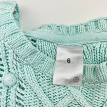 Load image into Gallery viewer, Girls Target, blue knitted cotton sweater / jumper, FUC, size 6,  