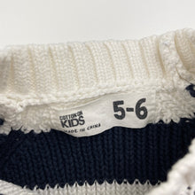 Load image into Gallery viewer, Unisex Cotton On, knitted cotton sweater / jumper (light mark right cuff), FUC, size 5-6,  