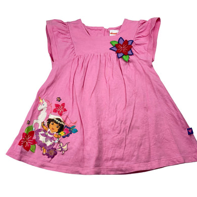 Girls Nickelodeon, Dora the Explorer cotton top, FUC, size 3,  
