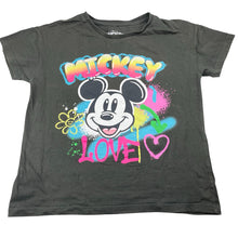 Load image into Gallery viewer, Girls Disney, Mickey Mouse cotton tee / top (wash fade), FUC, size 10,  