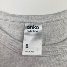 Load image into Gallery viewer, Girls Anko, spliced cotton / viscose long sleeve dress (marks back left sleeve), FUC, size 8, L: 63cm