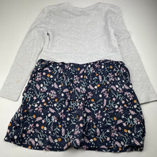 Load image into Gallery viewer, Girls Anko, spliced cotton / viscose long sleeve dress (marks back left sleeve), FUC, size 8, L: 63cm