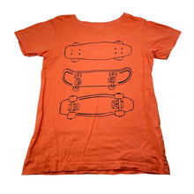 Load image into Gallery viewer, Boys Anko, orange cotton tee / top, skateboards, GUC, size 6,  
