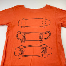 Load image into Gallery viewer, Boys Anko, orange cotton tee / top, skateboards, GUC, size 6,  