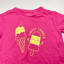 Load image into Gallery viewer, Girls Anko, pink cotton tee / top, ice-cream, EUC, size 4,  