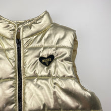 Load image into Gallery viewer, Girls MOOKS, metallic gold puffer vest / jacket, FUC, size 8,  