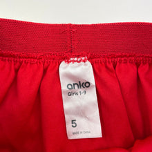 Load image into Gallery viewer, Girls Anko, lined red tulle &amp; gold glitter skirt, elasticated, GUC, size 5,  