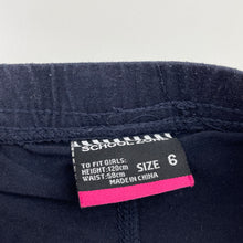 Load image into Gallery viewer, Girls SCHOOL ZONE, navy sports skirt, built-in shorts, elasticated, FUC, size 6,  