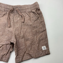 Load image into Gallery viewer, Boys Target, cotton / linen shorts, elasticated, EUC, size 6,  