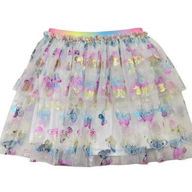 Girls Anko, lined tulle skirt, butterflies, elasticated, EUC, size 7,  