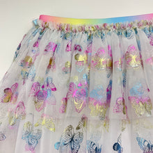 Load image into Gallery viewer, Girls Anko, lined tulle skirt, butterflies, elasticated, EUC, size 7,  