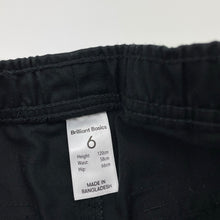 Load image into Gallery viewer, Boys Brilliant Basics, black shorts, elasticated, EUC, size 6,  