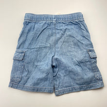 Load image into Gallery viewer, Unisex Anko, chambray cotton cargo shorts, elasticated, FUC, size 4,  