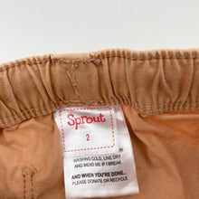 Load image into Gallery viewer, Boys Sprout, lightweight cotton shorts, elasticated, GUC, size 2,  