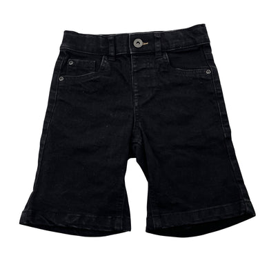Boys Anko, black stretch denim shorts, adjustable, EUC, size 4,  