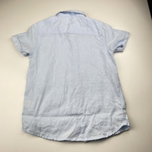 Load image into Gallery viewer, Boys Ollie's Place, blue linen short sleeve shirt, EUC, size 8,  