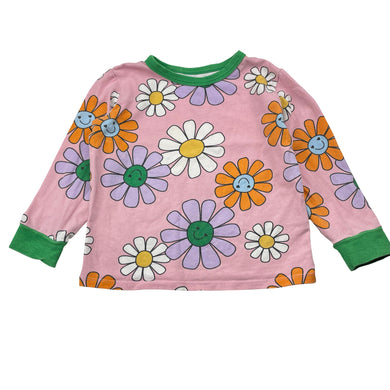 Girls Cotton On, long sleeve pyjama top (wash fade), FUC, size 2,  