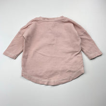 Load image into Gallery viewer, Girls Baby Berry, pink waffle cotton long sleeve top, GUC, size 00,  