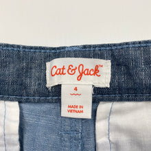 Load image into Gallery viewer, Boys Cat &amp; Jack, blue cotton chino shorts, adjustable, EUC, size 4,  