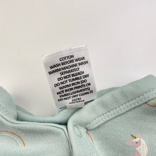 Load image into Gallery viewer, Girls Target, cotton coverall / romper, unicorns, EUC, size 00000,  