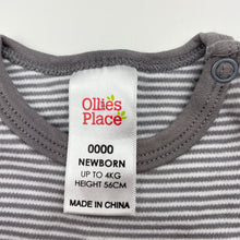 Load image into Gallery viewer, Unisex Ollie&#39;s Place, soft cotton bodysuit / romper, EUC, size 0000,  