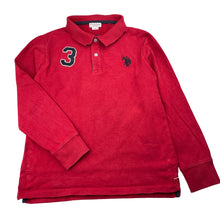 Load image into Gallery viewer, Boys US POLO ASSN, cotton long sleeve polo top (wash fade), FUC, size 10,  