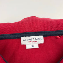 Load image into Gallery viewer, Boys US POLO ASSN, cotton long sleeve polo top (wash fade), FUC, size 10,  