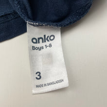 Load image into Gallery viewer, Boys Anko, navy cotton tee / top, GUC, size 3,  