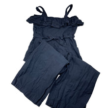 Load image into Gallery viewer, Girls Anko, navy cotton jumpsuit, inside leg: 47.5cm, GUC, size 10,  